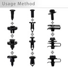 Qmotz Engine Under Cover Splash Shield 65pcs Fastener Rivet Clips  Black 