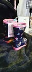 New Carters Rain Boots Shoes Toddler Sz  4 Waterproof Girls Rainbow  Pattern