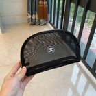 Newchanel Vip Gift Beauty Mesh Tote Bag Beach Pouch Bag Case Storage Black Gold