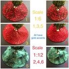 Miniature Dollhouse Accessories  Christmas Tree Skirts Scale 1 6 And 1 12
