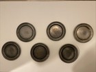 Vintage Set Of 6 Pewter Small 3 5 8     Plates