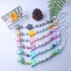 1 dummy Clip Baby Boys Girls Pacifier Soother Chain Holder Strap Clips Silicone
