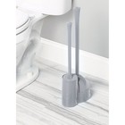Compact Toilet Brush And Plunger Set For Bathroom Cleaning And Storage