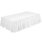 Ruffled Crib Skirt With Pompoms 28 x 52   microfiber Nursery Crib Toddler Bedding