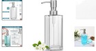Lead-free Square Glass Soap Dispenser With Stainless Steel Pump     Stylish   Safe