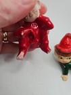 Vintage Ceramic Mid Century Pixie Elves Damaged For Craft Use Sold As Is