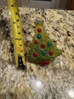 Vintage Mid Century Yellow Glitter Lucite Christmas Tree Plug Light Night Light 