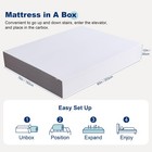 Memory Foam Mattress  Medium Firm  12 Inch  King  White grey