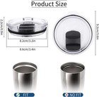 2 Pack Tumbler Lids For Yeti 20 Oz Magnetic Replacement Covers  For 20 Oz Tumble