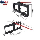 49  3000lb Heavy Duty Attach Hay Bale Spear Skid Steer Tractor Loader Quick Tach