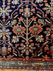 Lovely 4 4 X 6 6 Antique 1910   s Malayar Rug Oriental Navy Peach Farmhouse Chic