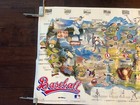 New 1992 Baseball Stadium Map Usa Vintage Mlb Sport Impression Map Poster 24x36 