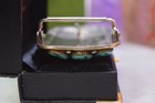 Vintage Navajo Sterling 12k Gf Ladies Turquoise Belt Buckle 3  X 2 
