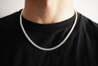 925 Sterling Silver Miami Cuban Link Chain Necklace Bracelet 4 1mm Rhodium