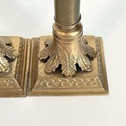 Vintage Bombay Ornate Solid Brass Candlestick Holders Pair Set 13   Tall Ornate