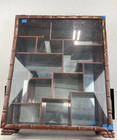 Vtg Chinese Solid Hardwood Curio Display Cabinet - Mirrored Back