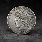 2pcs 1907 Antique Liberty Indian Head  10 Dollar Coin  Uncirculated Morgan Silve