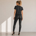 Paige Verdugo Ultra Skinny Coated Black Jeans Size 28 Stretch Shiny Finish Lux