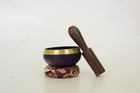 Colorful Purple Tibetan 3  Singing Bowl For Yoga  Meditation  Sound Healing 