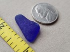 Genuine Beach Sea Glass Surf Tumbled Cobalt Blue Navy Frosted Ocean Medium E04