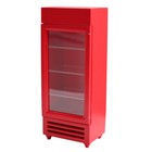 1  12 Doll House Decoration Red Standing Single Door Freezer Mini Refrigerator