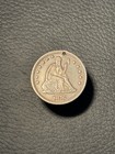 1876 Seated Liberty Quarter Love Token    tmc    Engraved Holed