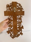Handcrafted Wooden Cross Wall Hanging Crucifix Vintage
