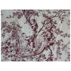 Vintage French Toile Fabric Panel With Children  Babies    Animals  8 Available