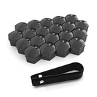 20pcs Lug Nut Covers  Bolt Covers Caps Hexagonal Nut Covers With 17mm Gray
