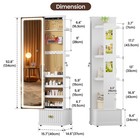 Jewelry Cabinet With Led Mirror - Side Sliding Door Jewelry Armoires For Bedroom