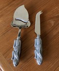 Arthur Court Bunny Rabbit Aluminum Handle 2 Cheese Knives  Used With Box
