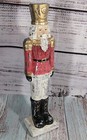 15    Nutcracker Soldier Christmas Glitter Nutcracker Resin Figurine -chipped Nose
