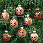  8 Pcs 3 2 Inch Gingerbread Christmas Decorations 3d Gingerbread Face 