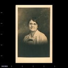 Old Vintage Real Photo Postcard Rppc Portrait Solo Woman Glasses Azo Photograph