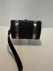 Vintage Silver And Black  Complete Make Up Wristlet Dance Compact Purse - 298