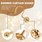 Gold Shower Curtain Hooks Rings set Of 12 Decorative Shower Curtain Hooks2361