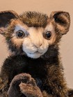Realistic Hansa Aye Aye Stuffed Animal Plush Toy Dark Brown Tan Stuffed Plush 