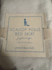 Pottery Barn Kids Scallop Pique Bed Crib Skirt White   Lavender Cotton 11    Drop