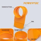 Powertec 70295-p4 4-inch Integrated Blast Gate Clog Resistant  4pk