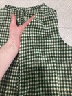 Vintage 1950s Handmade Toddler 4t 5t Wool Vest Green White Checkered Plaid Fair