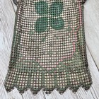 Whiting   Davis Art Deco Enamel Mesh Purse Four Leaf Clover Flapper
