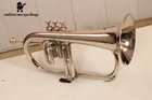 Silver Bb Flugelhorn 3-valve Brass Horn Nickel Finish For Adults W  Mouthpiece