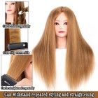 Real Hair Mannequin Head Hairstyle Training Hairdressing Hairstyle Practice