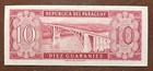 Paraguay 10 Guaranies Law Of 1952 P196b Au  Garay   Bridge