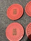 Lot Of 51 Vintage Las Vegas Roulette Chips  gg  Design