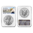 2021 Reverse Proof American Silver Eagle Designer 2pc Set Ngc Pf70 Er 35th