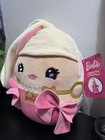 Barbie Cuutopia Plush Pink Dress Squishy Girly Blonde Pony Tail 14 Inches Pillow