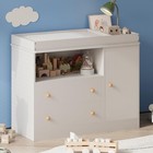 Baby Changing Table Dresser With Drawers   Cabinet White Nursery Storage Station