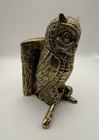 Vintage Cast Brass Owl On Branch Bookend Stamped Hampton Va
