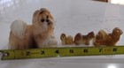Lot Of 4 Shih Tzu Dog Collectible Figurines All Blonde Colored Cuties